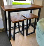 Town Wood Counter Table with Two Stools