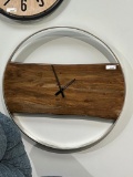 Wood and Metal Modern Clock