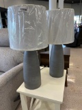 Two Grey Table Lamps