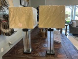Two Glass Based Table Lamps