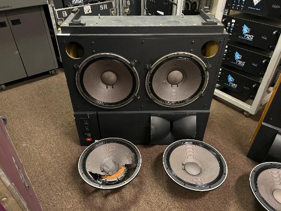 JBL 4435 Studio & Audio Speaker Boxes with 4 extra speakers, Box size 22"x  9"x17" WHD | Estate & Personal Property Music | Online Auctions | Proxibid