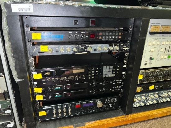 Alesis MidiVerb II Digital Effect Processor S/N 7522, Vitalizer Equalizer S/N 21028, Yahama Rev M