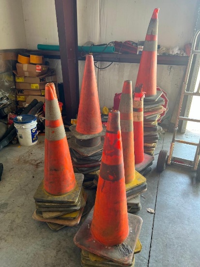 54 Caution Cones approximately 3 feet high