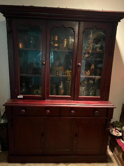 Vintage Hutch with Contents