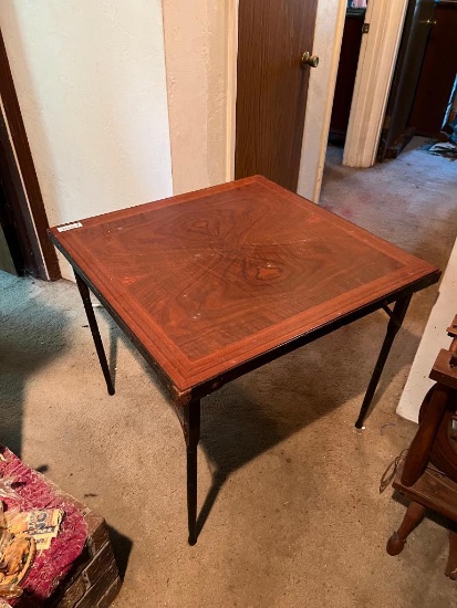 Vintage Wooden Card Table