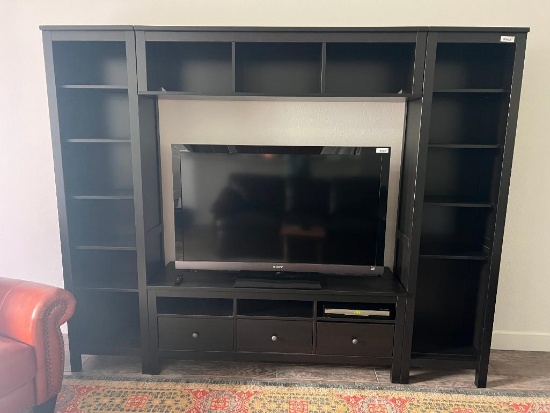 IKEA Entertainment Center, Espresso Color. (TV NOT INCLUDED). Local Pick Up ONLY for this Item