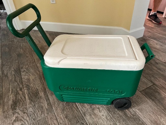 Green Rolling Cooler. Local Pick Up ONLY for this Item.
