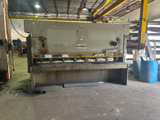 HTC 250-10A Hydraulic Shear 10'x 1/4", Front Operated Back Gage, Hydraulic Hold Downs, SN A1172612