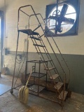 9 Step Rolling Safety Ladder