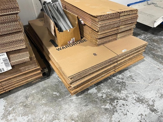 Pallet of Wardrobe Boxes with Hanging Bars