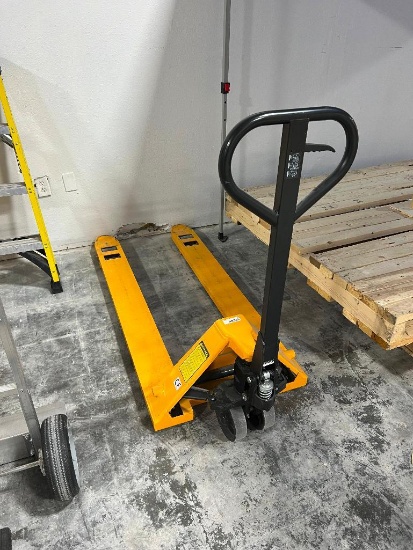 ULINE Long-Fork Pallet Truck #H-4804, 5,500 lb capacity