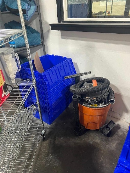 Orbis Blue Storage Containers with Attached Lids