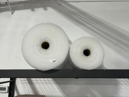 2 Partial Rolls of Small Bubble Wrap