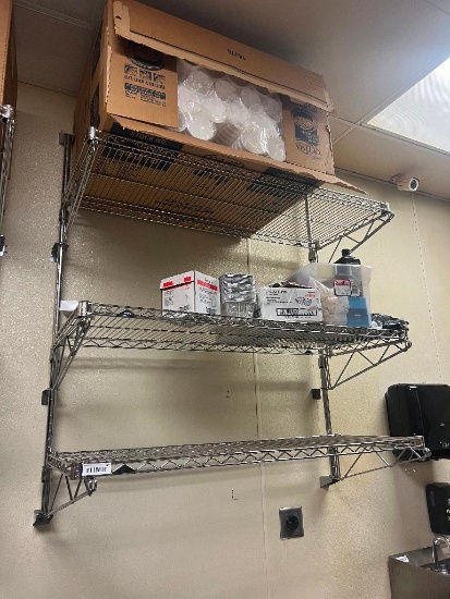 Stainless Steel Wall Racks and Contents