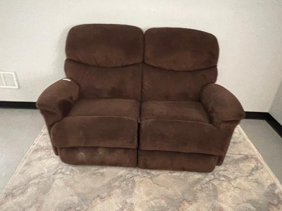 Reclining Love Seat and Rug