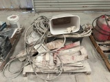 Misc. Items (tiles, cords, hose, trash can)