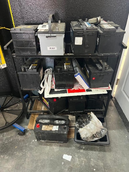 Lot of Batteries with Rack