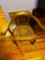 Wood wicker seat chair