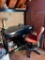 Lighted workbench and chair with contents