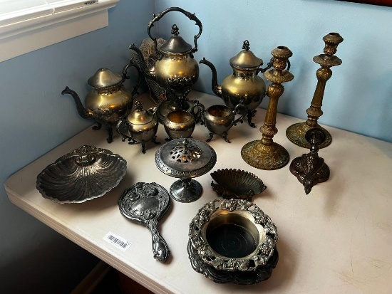 Misc lot of pewter and accessories