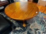 Round claw foot coffee table