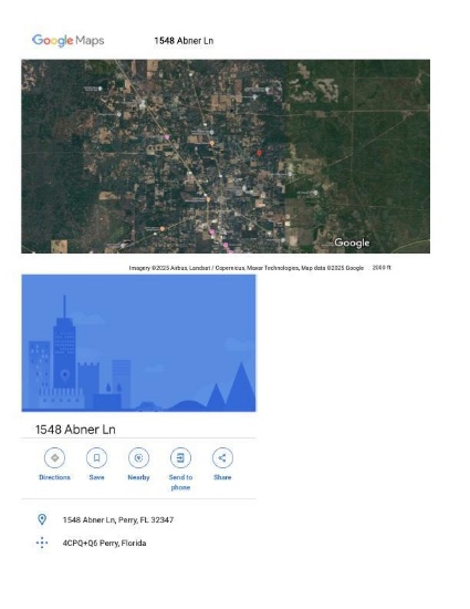 Estate's partial Interest in real estate located at 158 Abner Lane, Perry, Florida 32347