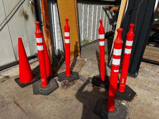 Set of Safety Cones and Pylons