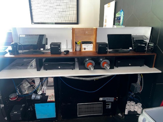 Toast POS system, printers, iPad, card scanners