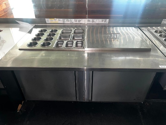 Fagor ss work top 2 door prep cooler