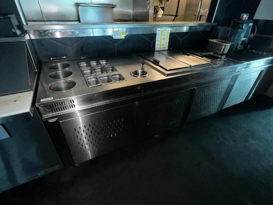 Fagor ss 3 section prep/work table w/ cooling unit