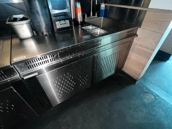 Fagor ss prep/work table w/ single sink
