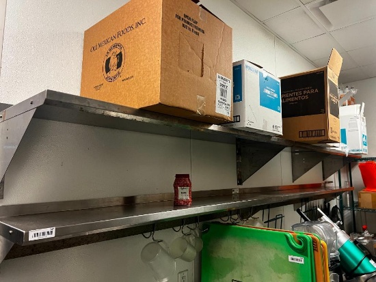 (2) ss shelves & contents