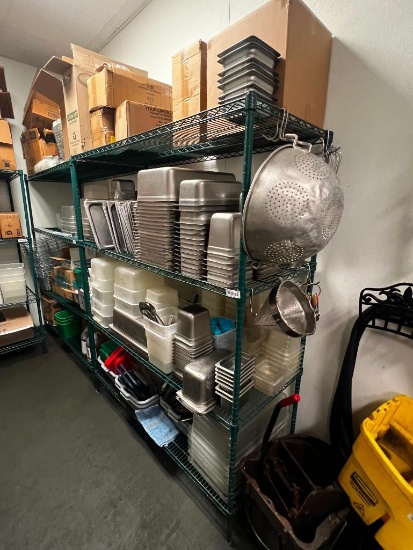 Metro rack & contents-food storage, plastic & ss