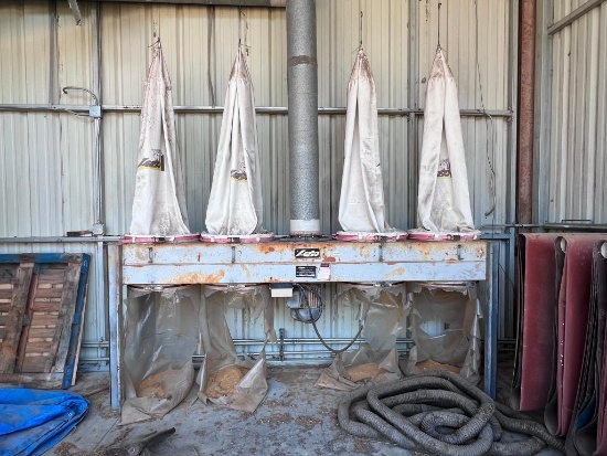 Lobo model DC-9100 four (4) bag, recirculating type dust collector,