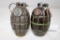 2 Mills Bomb Grenades, Inert/Dewat
