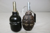 2 Russian Hand Grenades, Inert/Dewat