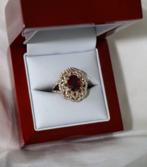 Ruby Diamond Ring 14kt