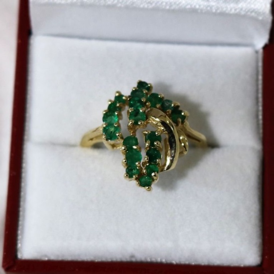 Genuine Emerald Estate Ring