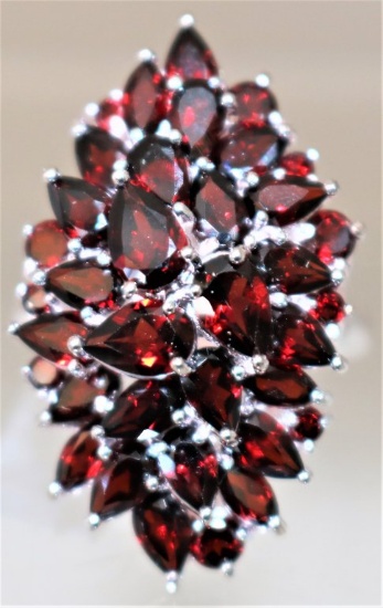 Genuine Garnet Estate Ring