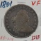 1801 Heraldic Eagle Silver Dollar BB-214 VF