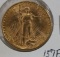 1908 Gold St Gaudens, $20 Coin