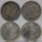 4-Morgan US Silver Dollars