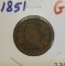 1851 Large Cent Good