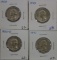 4 Silver US Washington Dollar Coins