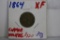 1864 Copper Nickel Indian Cent Extra Fine