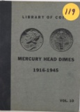 1916-1945 Mercury Dimes in Library of Coins Album