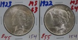 1922 MS64 & 1923 MS63