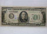 $500, Bill, Federal Reserve Note, 1934-A Five Hundred Dollar Bill