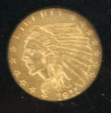 1911 Gold Indian Head $2.50 Coin