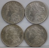 4-Morgan Silver Dollars, 1921, 1898, 1886, 1885-O